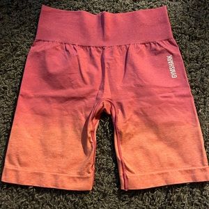 Gymshark Adapt Ombré Seamless Shorts - Orange Mark/Pink
